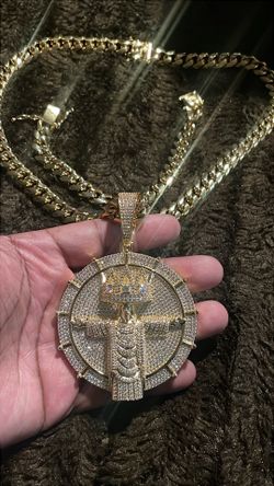 3d diamond Jesus Pendant Cuban set