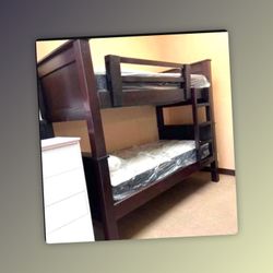 Litera De Pino Twin Twin Colchones Incluidos /bunk Bed