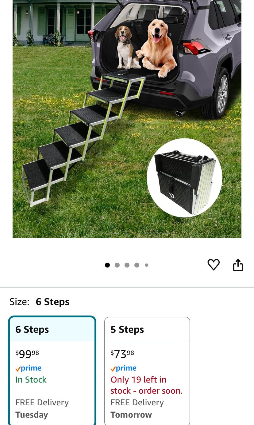 PENSUN Dog Ramps for Small & Big Dogs Portable Folding Pet Stairs with Nons (SR) MSRP: $99.99 - New