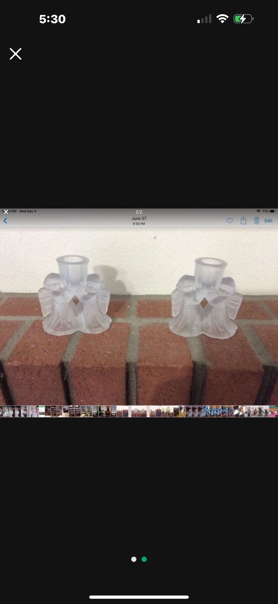Set of two Angels Candle Holders