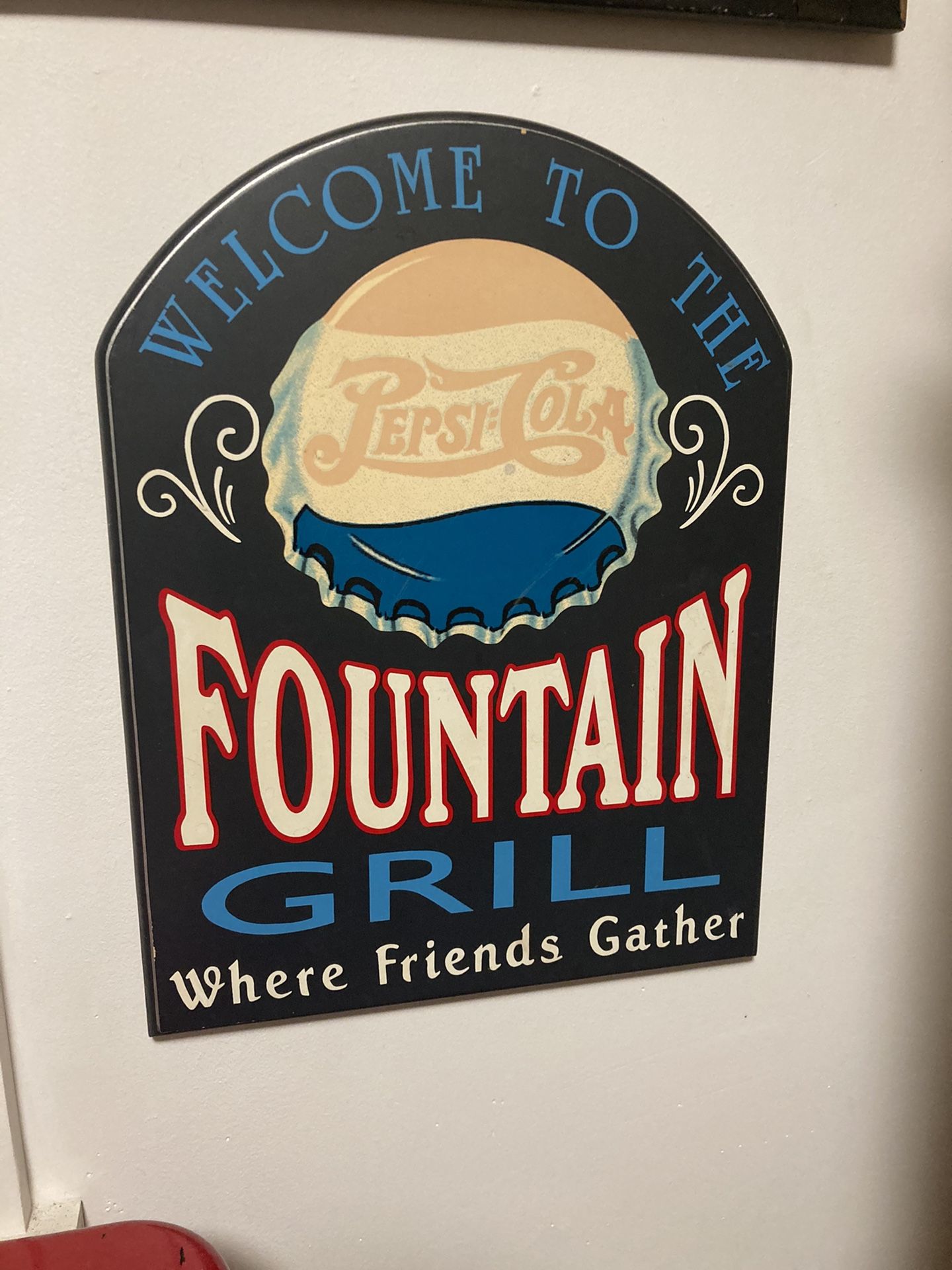 Welcome To The Fountain Grill Where Friends Gather Wall Decor