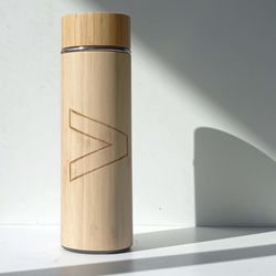 NEW Virginia Tech  Bamboo Tea Tumbler with Infuser/  Water Tumbler with Strainer Water Bottle