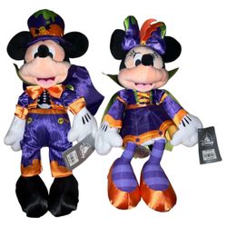 Disney Mickey Mouse Minnie Halloween Plush Stuffed Toy Slime Purple with tags