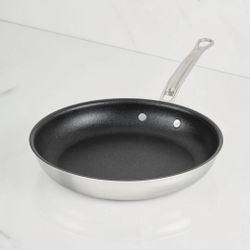 Polished Clad Stainless Steel Skillets with TITUM® Nonstick