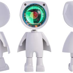 LED Spaceman Sunset Lamp - Rainbow Sunset Projection Night Light with 360° Rotation,Network Modern Chargeable Floor Light with USB (1.5 inch*1.5 inch*