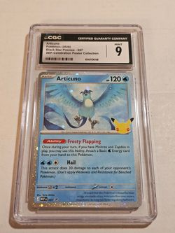 Articuno CGC 9 Mint Pokemon Black Star Promo 097
