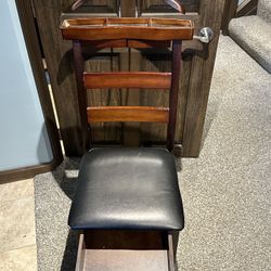 Antique Vintage Butlers Valet Chair (See Pics)