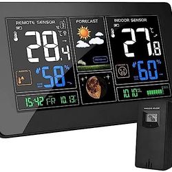 Wireless Weather Station Indoor/Outdoor Digital Color Display, Model FJ3378 Brand New