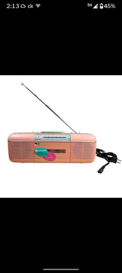 Rare Vintage Sharp QT-50(P) Pink Boombox New Old Stock w/ Box