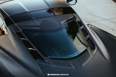 Carbon fiber decklid side vents for 2020-2026 Chevrolet C8 Coupe (PAIR)