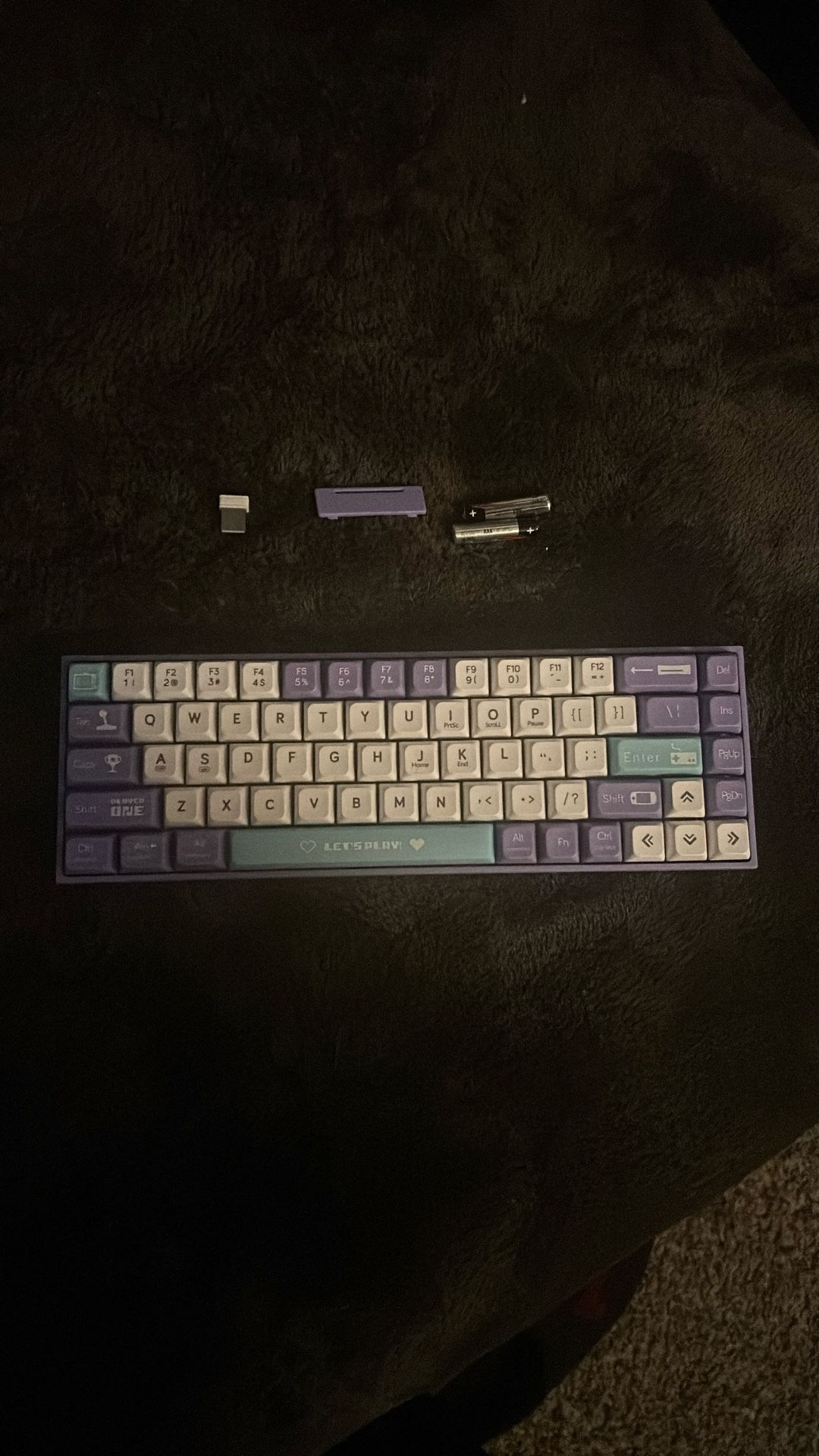 ajazz mechanical 60% battery powered keyboard with dongle (no bluetooth)