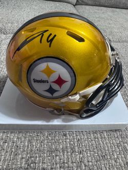 GEORGE PICKENS Signed Autograph Pittsburgh Steelers Flash Mini Helmet- JSA Coa