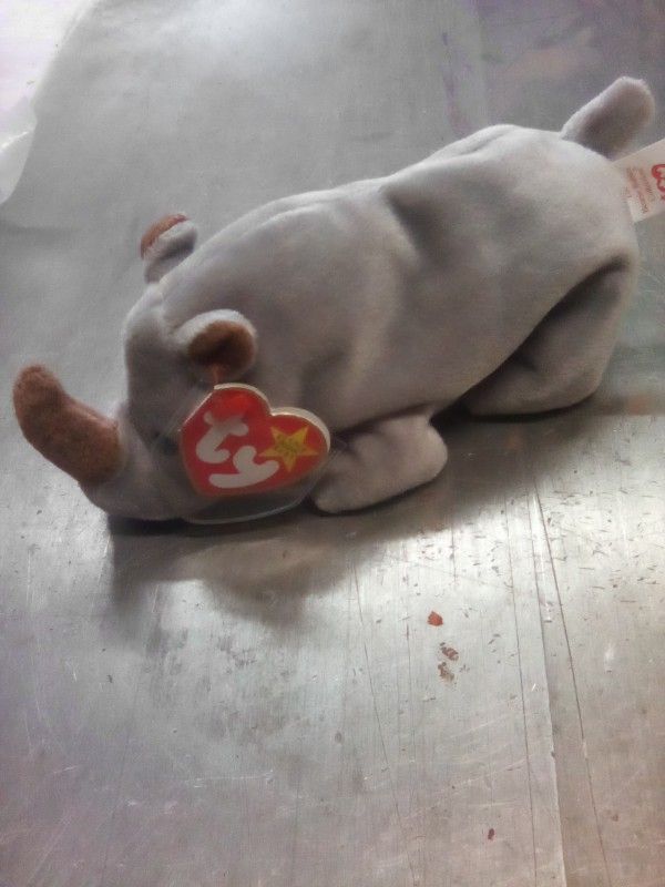 Rare Spike The Rhino 1996 Beanie Baby 