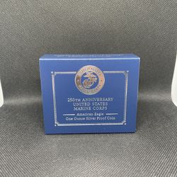 250th Anniversary United States Marine Corps American Eagle One Ounce Silver Proof Coin