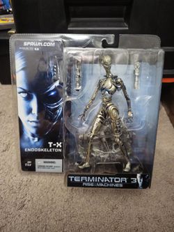 2003 McFarlane Toys Terminator 3 Rise of the Machines T-X Endoskeleton Figure