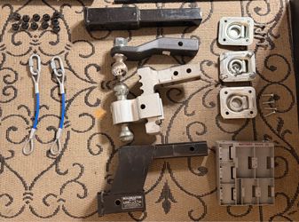 Assorted hitches (5-pc) & stuff