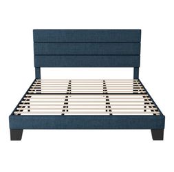King Size Bed Frame Blue