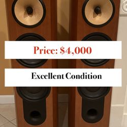 Bowers And Wilkins Nautilus 803 Floorstanding Speakers; Cherrywood Pair; Excellent Condition