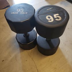 95lb Dumbbells Gym Weights