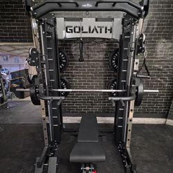 Smith Machine , Squat Rack , Bench Press , Leg Press , Pulley System Machine For Your Weights 