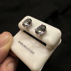 Mystic Topaz Stud Earrings