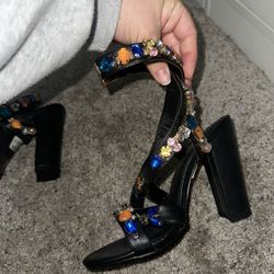 Size 6.5 Jewel Sandal Heels