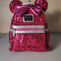Minnie Mouse Sequin Loungefly Mini Backpack 