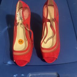 Red Nine West Heels