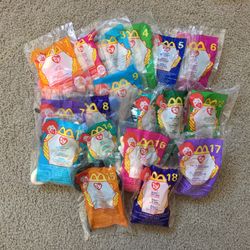 2000 McDonald’s Ty Beanies Set Of 18 NEW