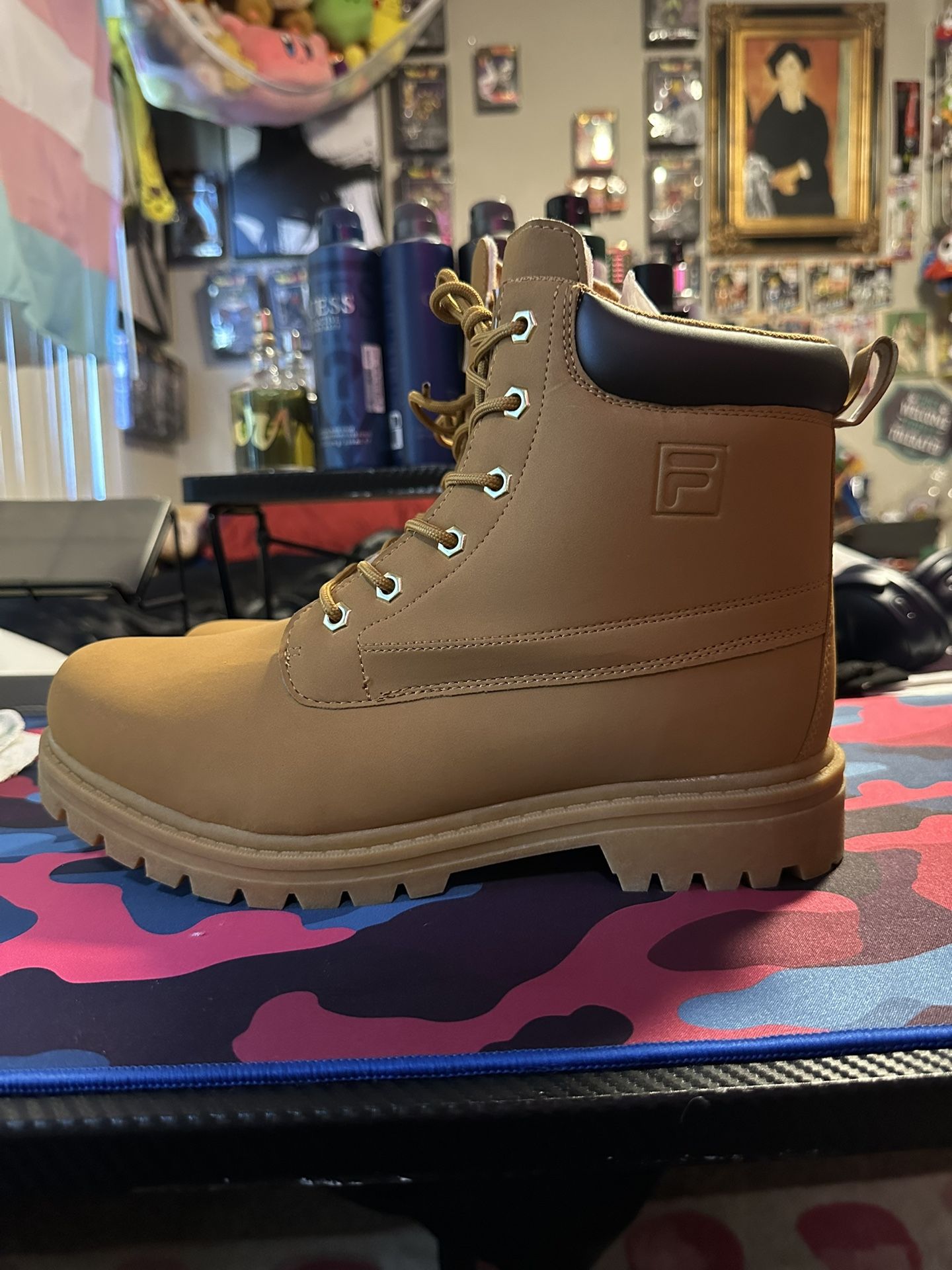 FILA Tan Construction Shoes (NOT Steel Toed)