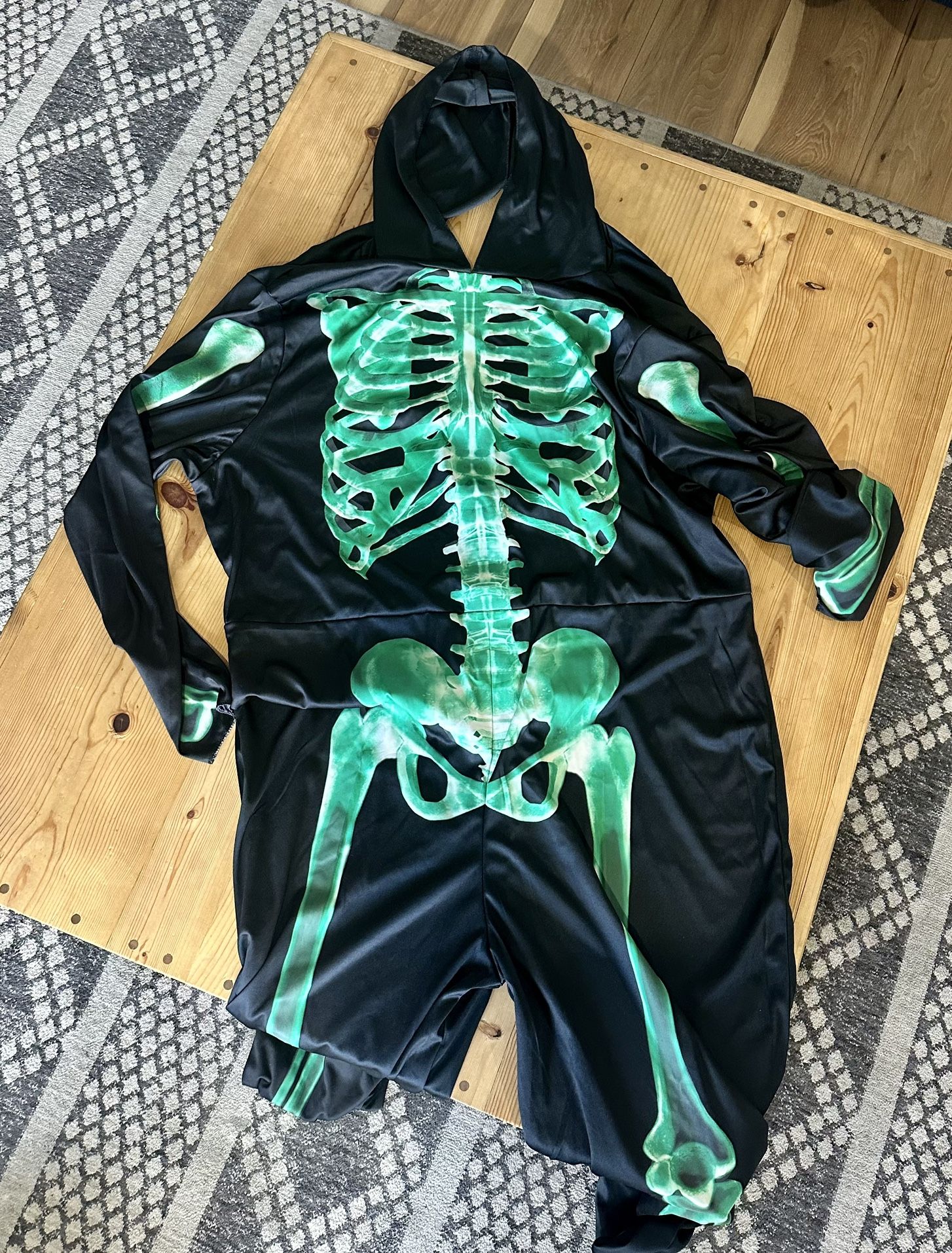 Green And Black XXL Skeleton Jumpsuit
