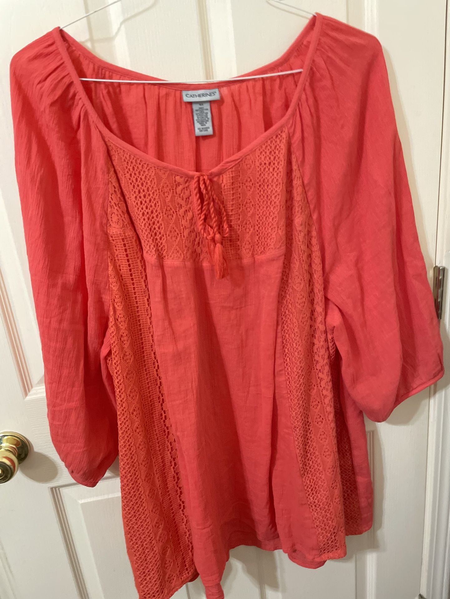 Orange Peasant Top Size 5x