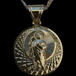San Judas Con Cadena Oro Laminado / St. Jude Gold Filled