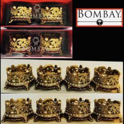 Jeweled Tea light holders set of two. By Bombay Co. 