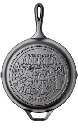 Lodge L8SK3 10.25 inch Cast Iron Skillet 250th Anniversary Special Logo NEW