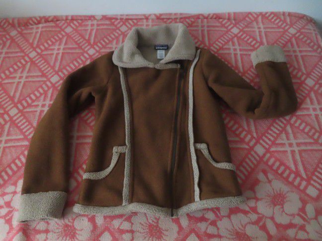 Patagonia thatcher brn Fleece Lost Maples Jacket Shearling Jacket Womens XS
