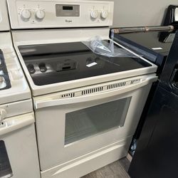 Whirlpool off white electric stove used