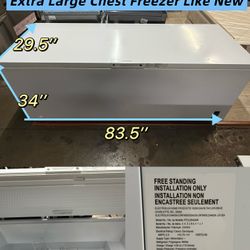 Frigidaire Extra Large Chest Freezer 83.5” – Like New