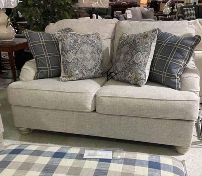 Traemore Linen Sofa And Loveseat$10 Down Payment And Financing Available