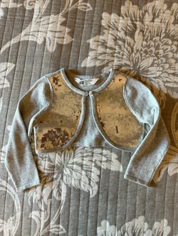 Toddler Girl Cropped Sequin Cardigan 