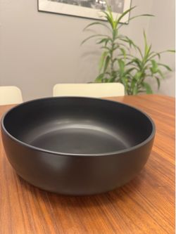 CB2 Black Ceramic Bowl 12” diameter x 4” tall