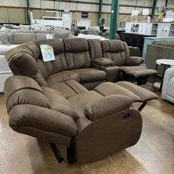 Reclining Sectional Couch W Console Set Color Options Ask For Payment Plan