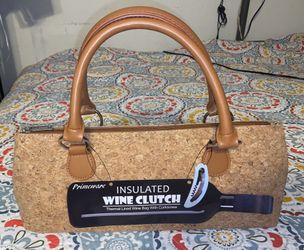Primeware Insulated corcho Finish Botella de vino Embrague, talla única , Marrón