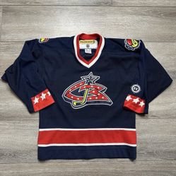 Vintage Columbus Blue Jackets Jersey Youth L/XL KOHO NHL Hockey Stinger L/ XL 