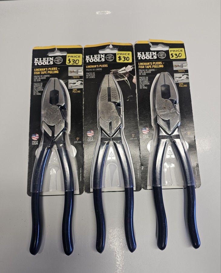 KLEIN TOOLS LINEMAN'S PLIERS FISH TAPE PULLING