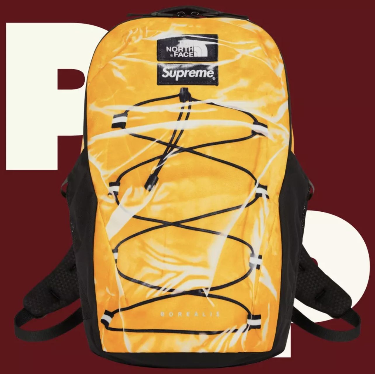 Supreme The North Face Printed Borealis Trompe L'oeil Backpack (Yellow)