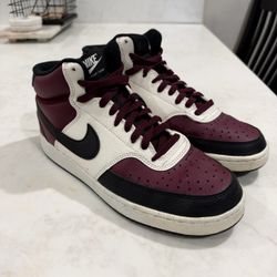 Nike Court Vision Mid – Burgundy/Black/White – Men’s Sneakers