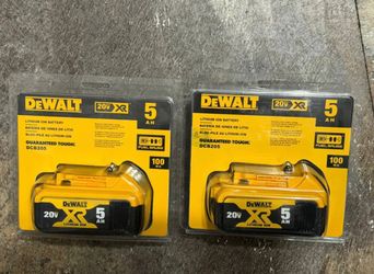 DeWalt 20V XR 5Ah Lithium-Ion Battery 2-Pack