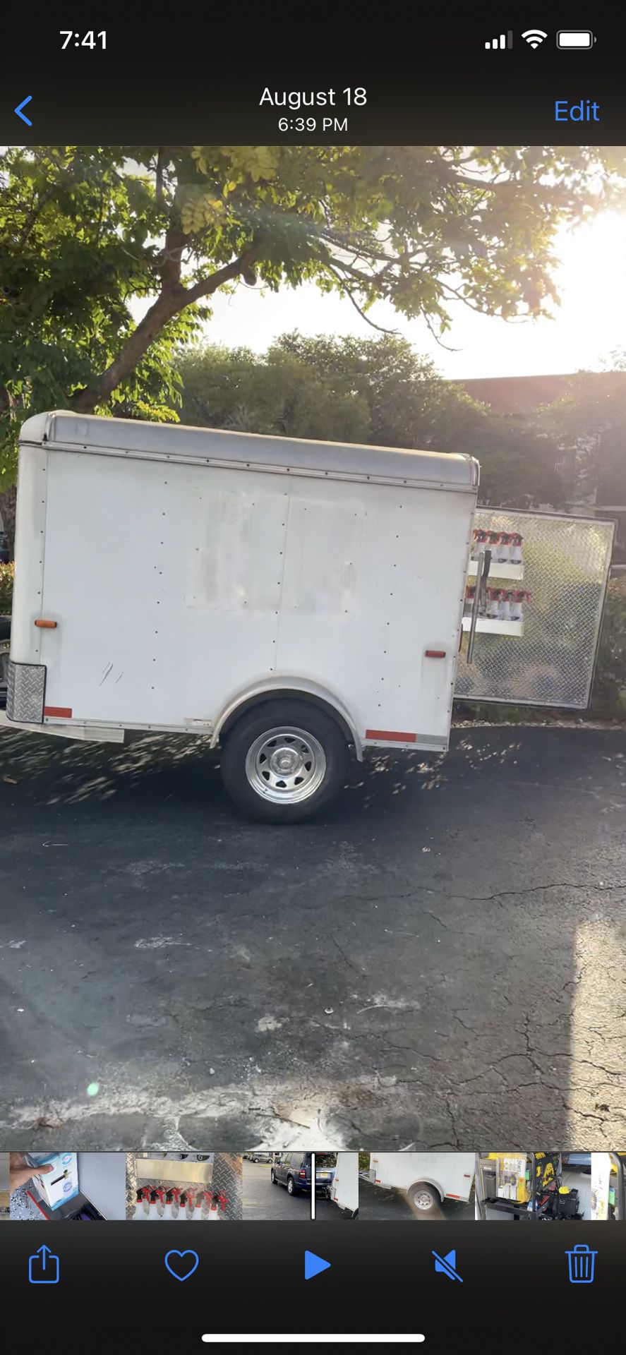 Trailer With Mobil Car Wash And Detailer Pressure Washer