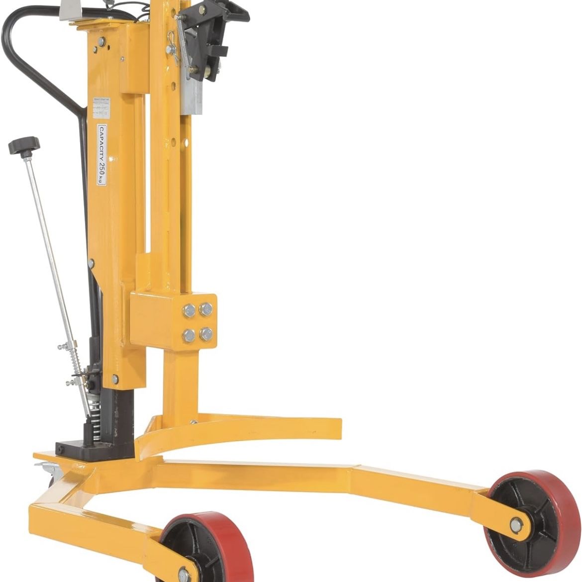 29-61 Vestil DRUM-55-SCL Ergonomic Drum Truck with Scale 500 lb. Capacity, 43" Length, 31" Width, 41" Height,Yellow